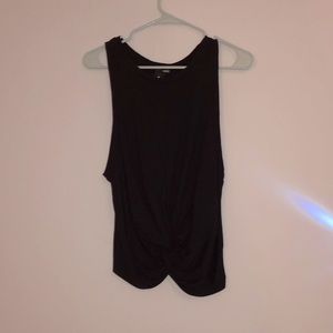 Black tied up tank top